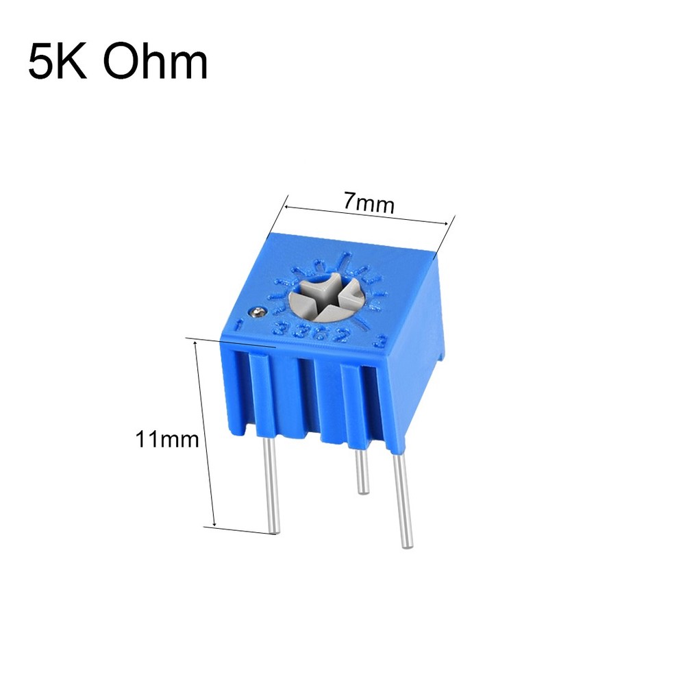 10Pcs 3362 Trimmer Potentiometer 5K Ohm Top Adjustment Variable Resistors