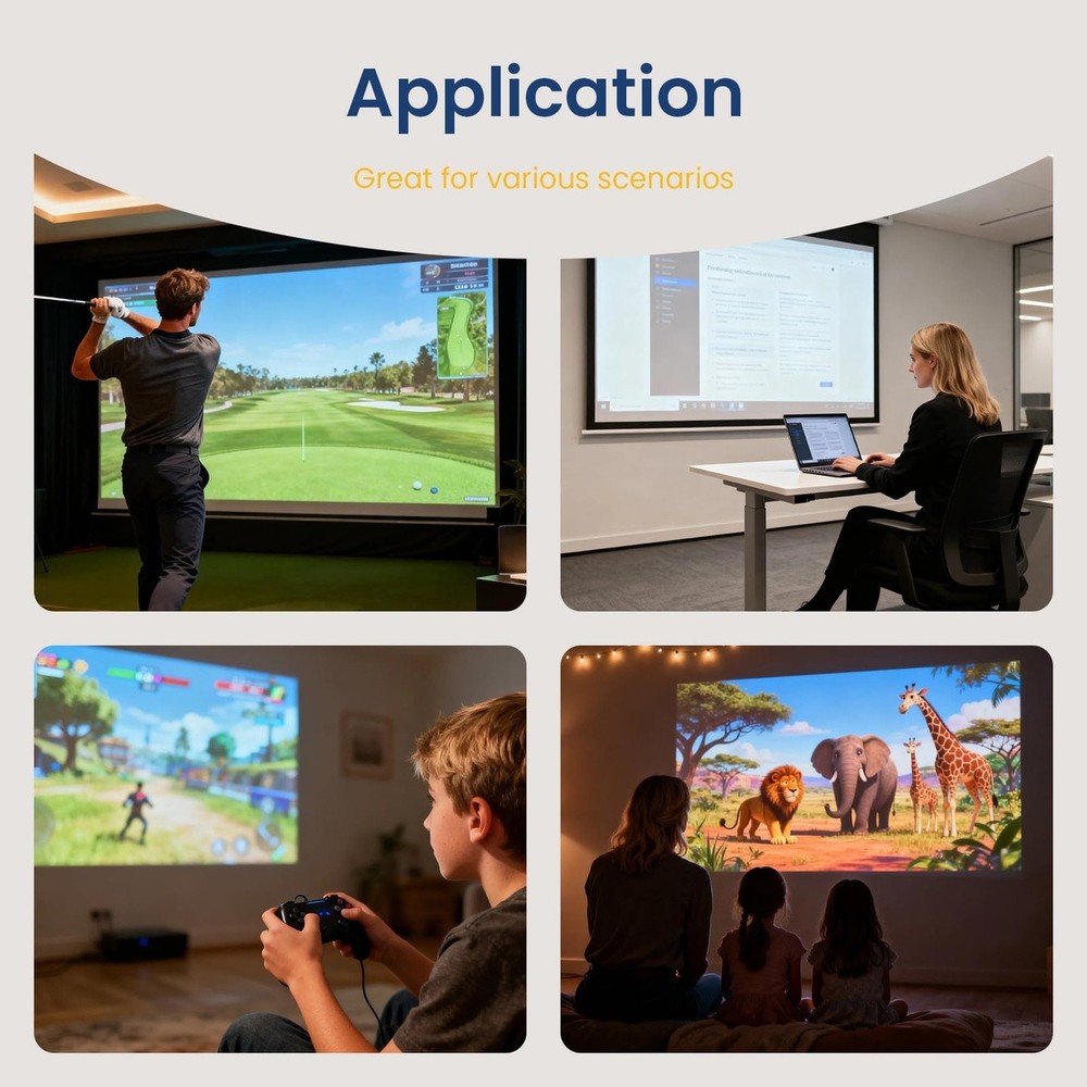 HD Golf Simulator Impact Screen Triple Layer 3D Air Mesh