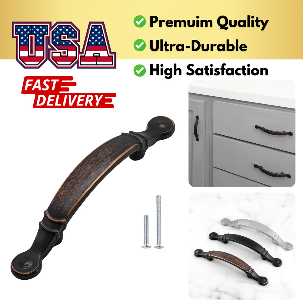 Oil Rubbed Bronze Cabinet Hardware Arched Cabinet Pull Drawer Pull Dresser Pull