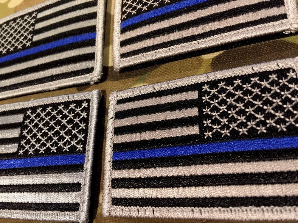 Thin Blue Line Subdued American Flag Patch, Law Enforcement