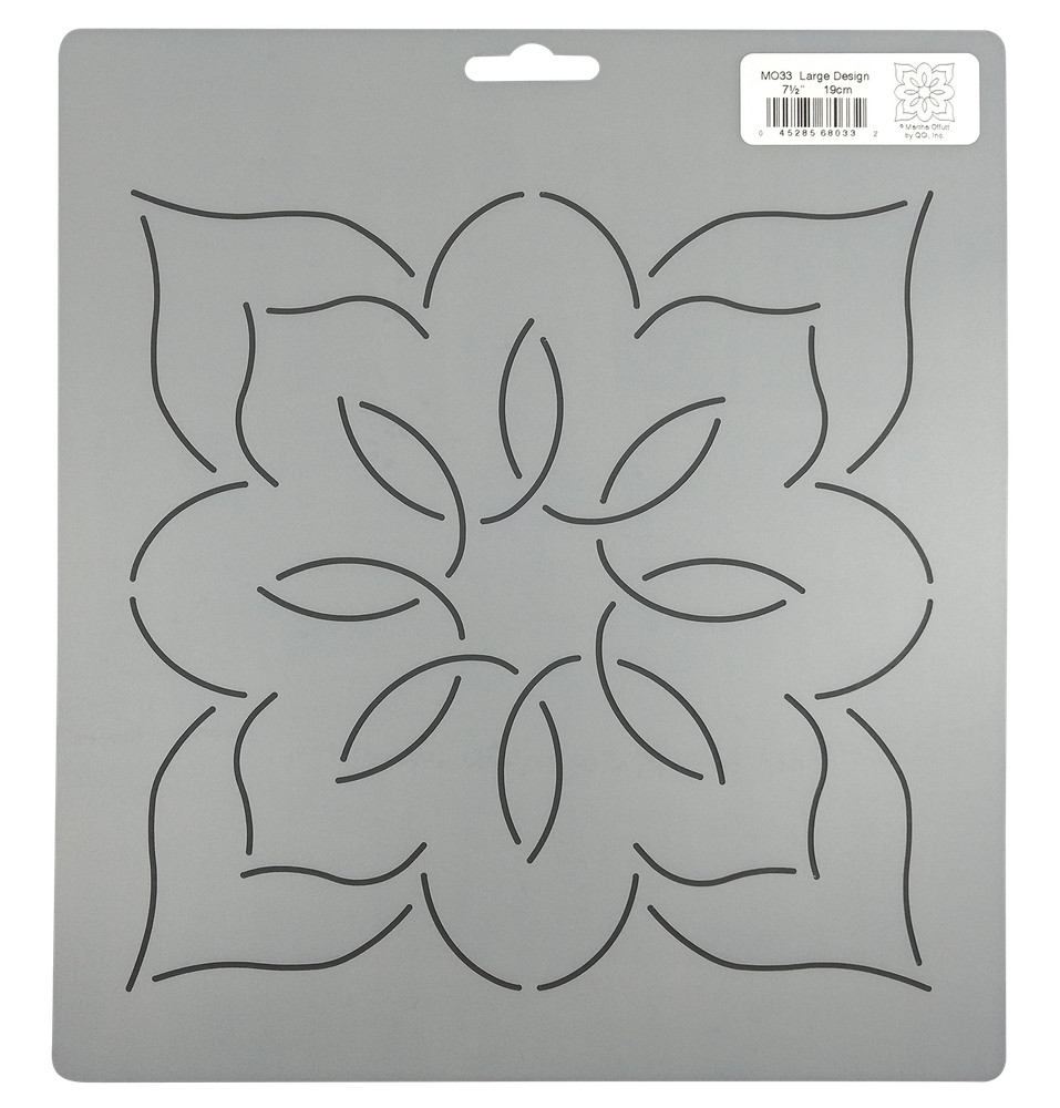 Quilting Stencil Floral Quilt Pattern Flower Block 7.5" Continuous Line Template