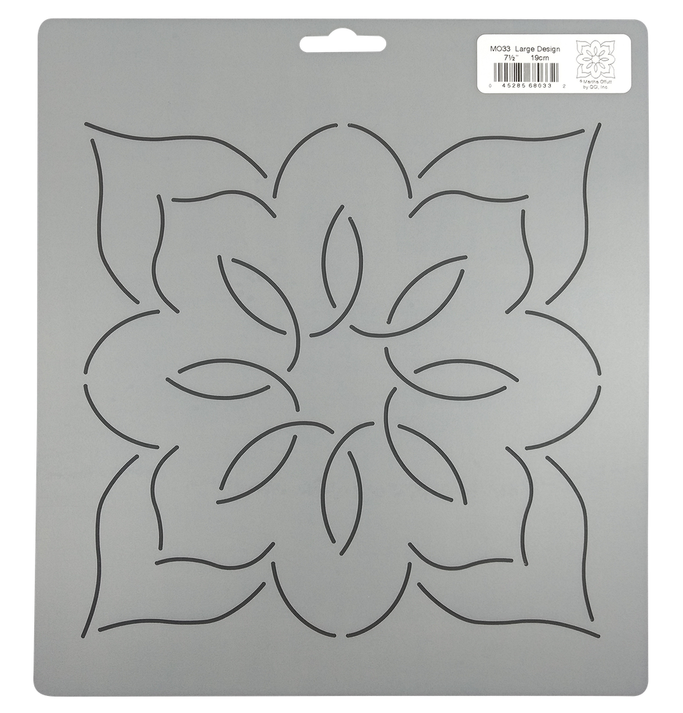 Quilting Stencil Floral Quilt Pattern Flower Block 7.5" Continuous Line Template