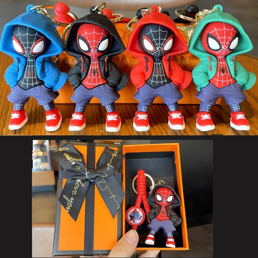 Spider-Man Keychain Backpack Car-Key Holder with Gift Box