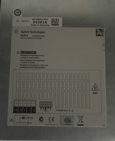 Agilent E4367A Configured E4360A SAS Mainframe with two E4361A Modules
