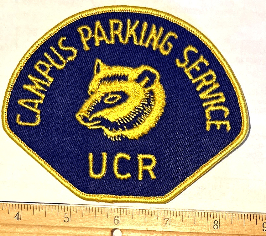 Rare UC Riverside Campus Parking Service Patch