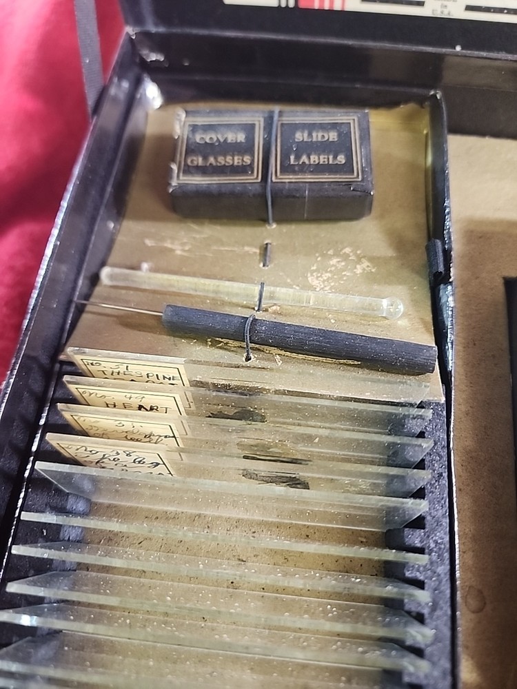 Vintage1950's Microset Model 2M 70 X Microscope Set