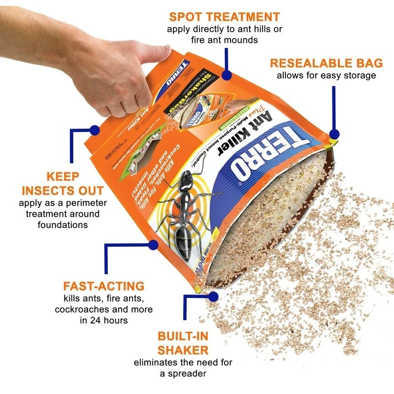 Terro Ant Killer Plus Multi-Purpose Insect Control Convenient Shaker Bag 3 lbs