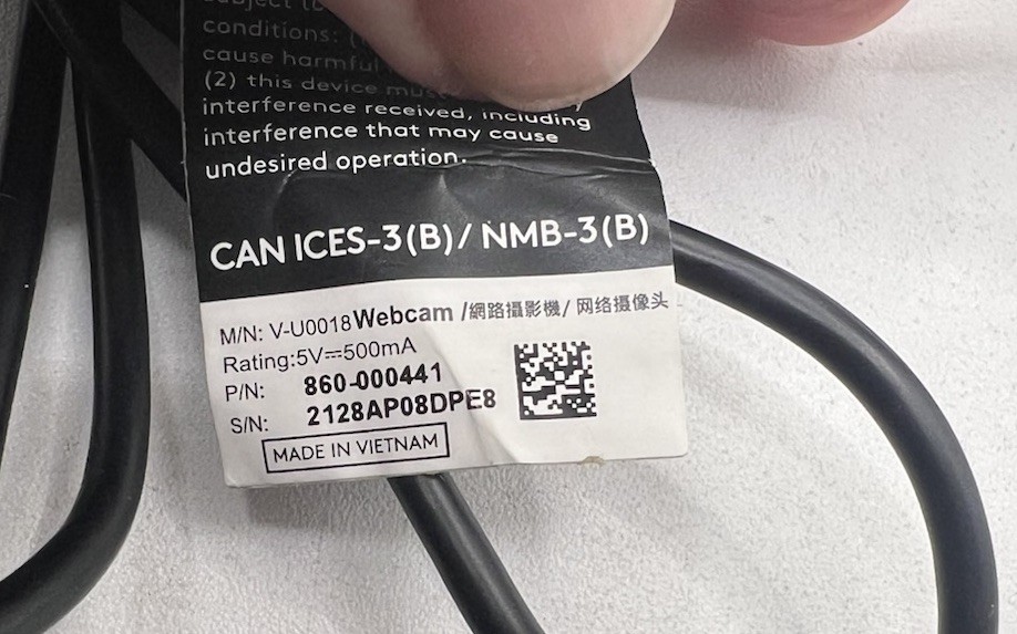 Logi 720P 30fps HD USB Webcam Logitech V-U0018