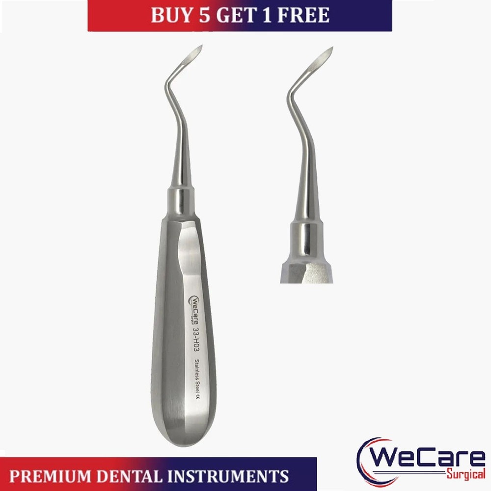 Heidbrink Root Elevator 2 Right Angled Slightly Curved Pointed Dental Instrument