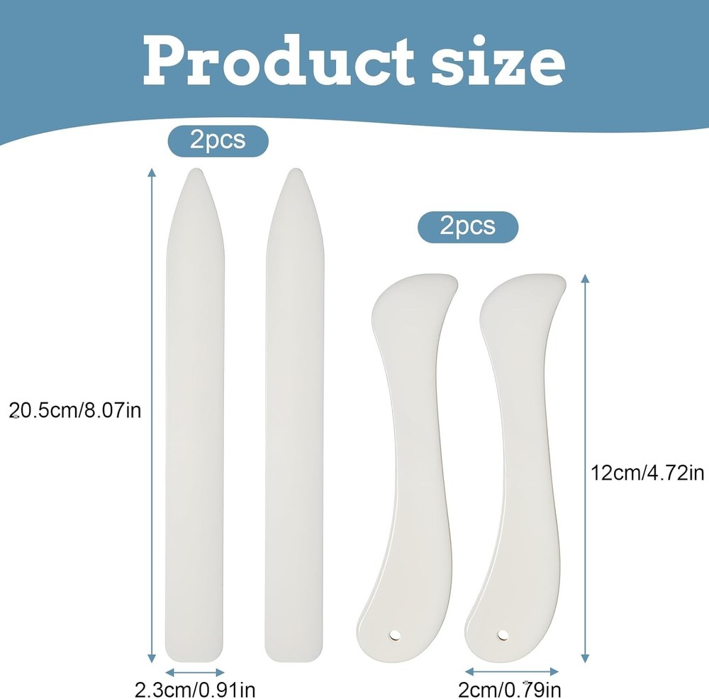 4 Pcs Bone Folders, Crease Makers Scoring Tool Creaser Set Folding Scoring