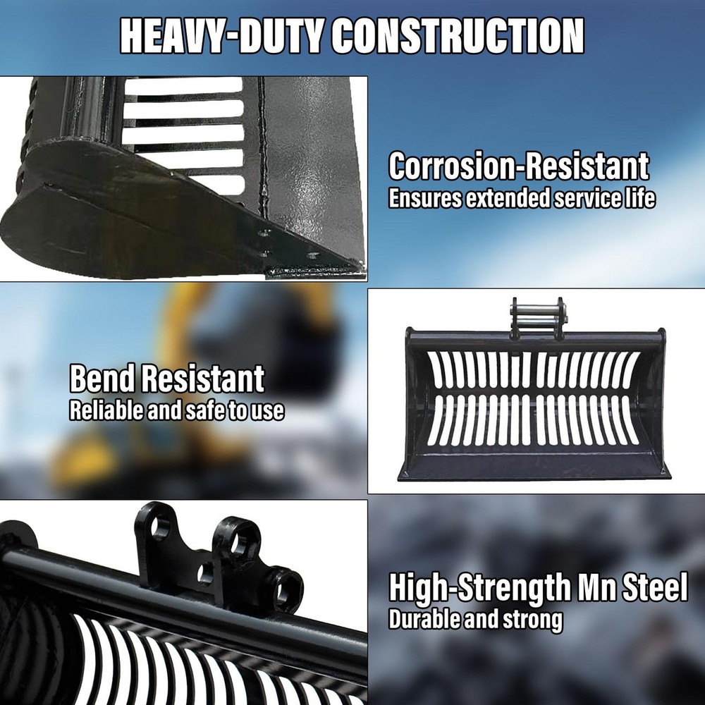 For Mini Excavators 600mm Attachment Screening Skeleton Bucket