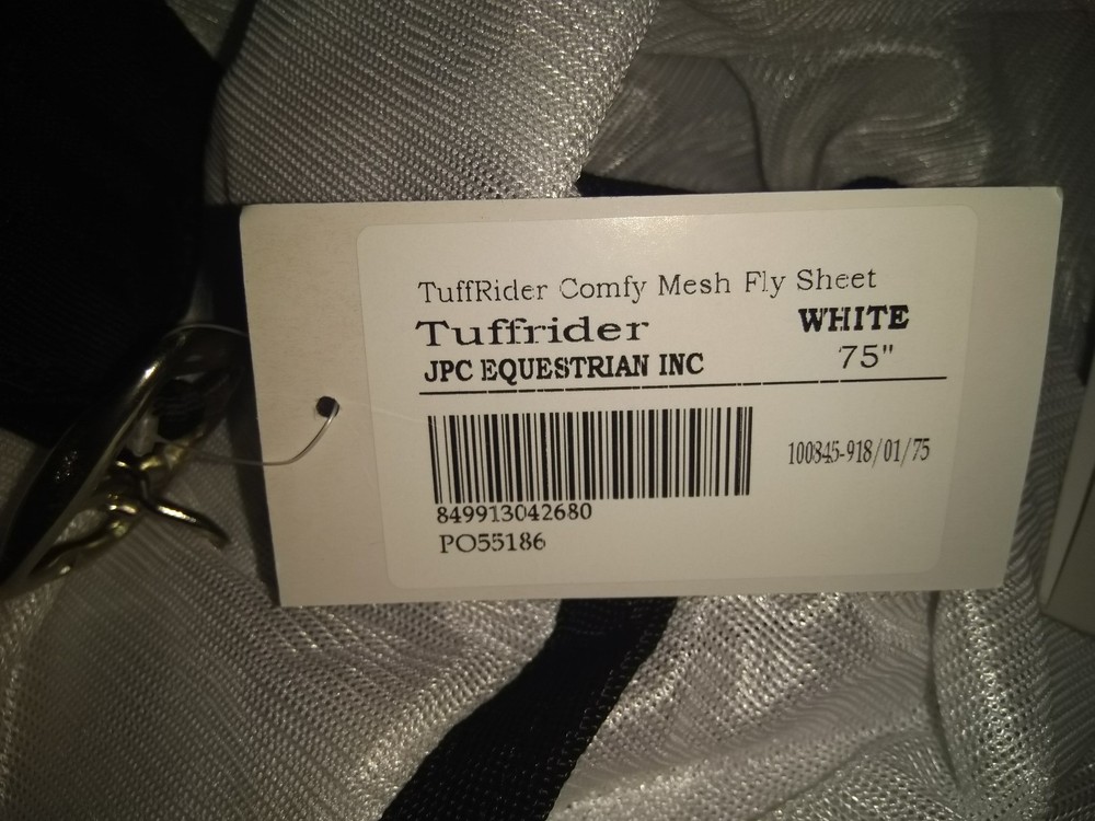 TuffRider Mesh Fly Sheet White 78"