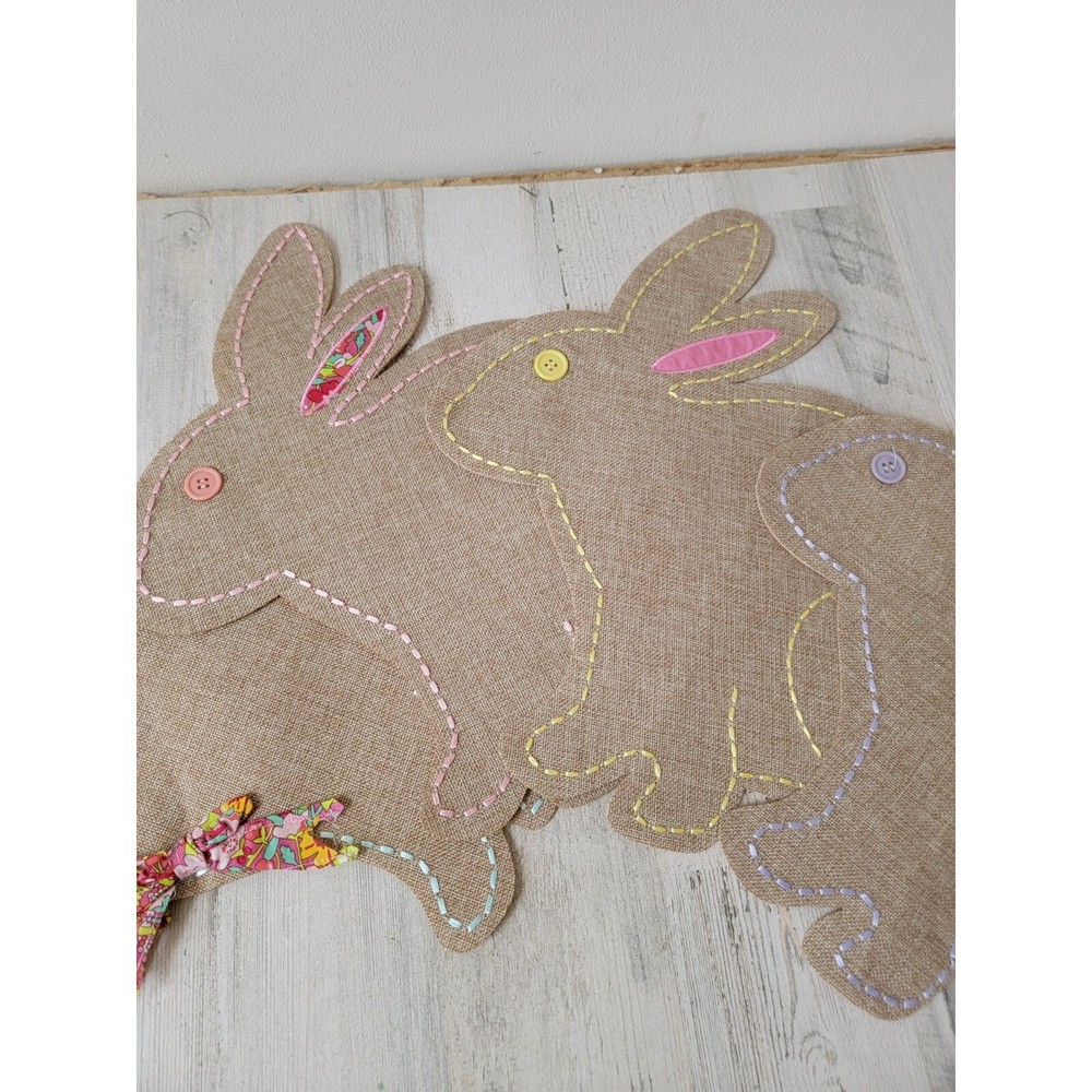 Easter Bunny Banner table runner home decor fabric