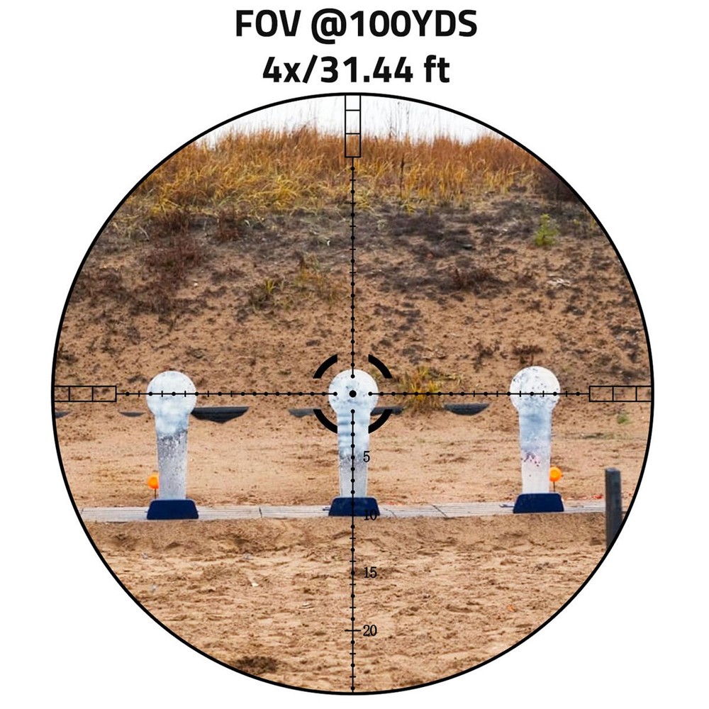 Compact 4x30 Rifle Scope Illuminated Customized-Dot Reticle w/ 30mm Offset Mount
