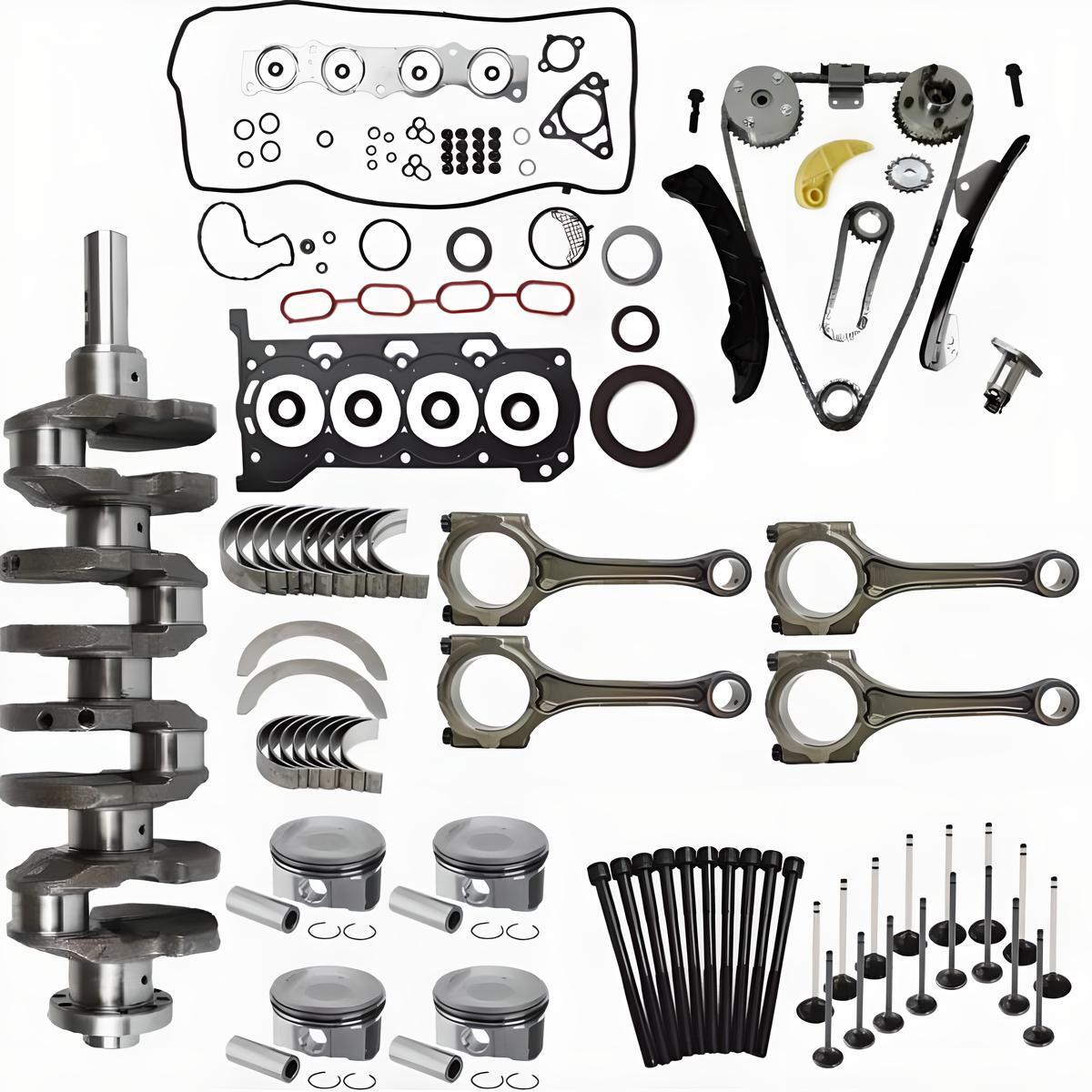 1.8L Engine Overhaul Rebuild Kit Crankshaft Rods Timing For Toyota Corolla 2ZRFE