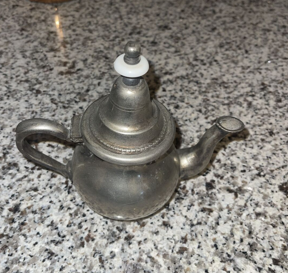 Vintage Middle Eastern Tea/ Coffee Pot Et-Taj Marked Signed Silver Plated!!