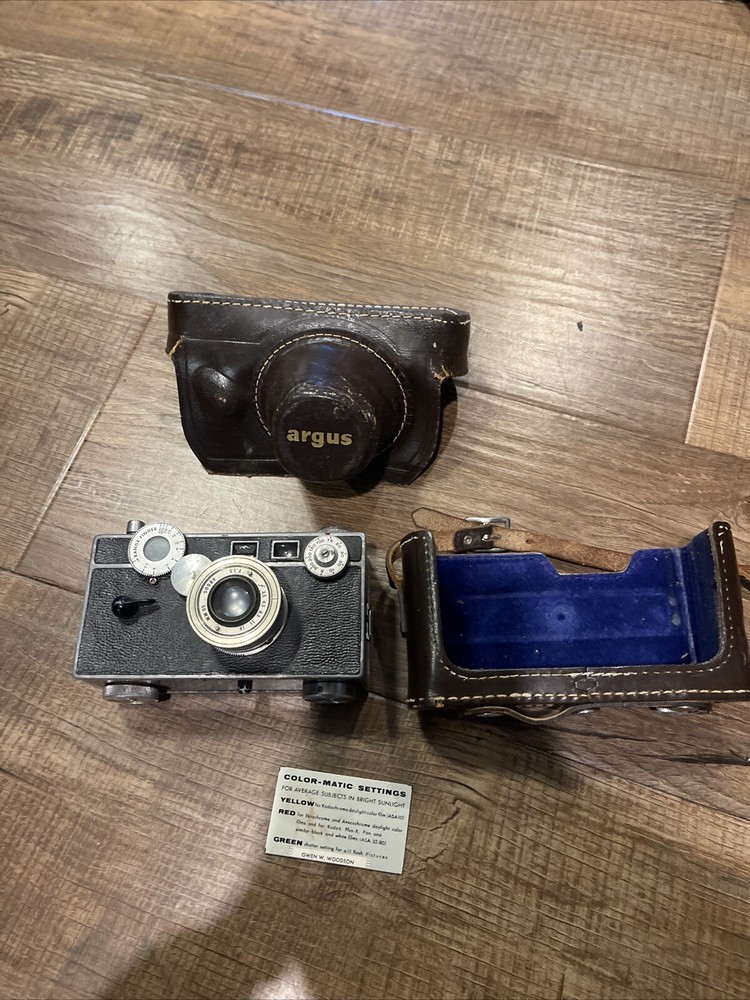 Vintage Argus Rangefinder Brick Camera with Case Estate Find Not Tested