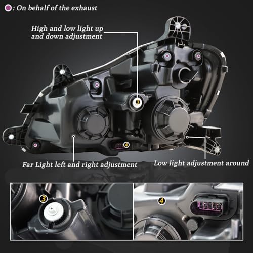 Kenworth T680 Headlights Headlamps 2013-2021 Replace driver side left Chrome