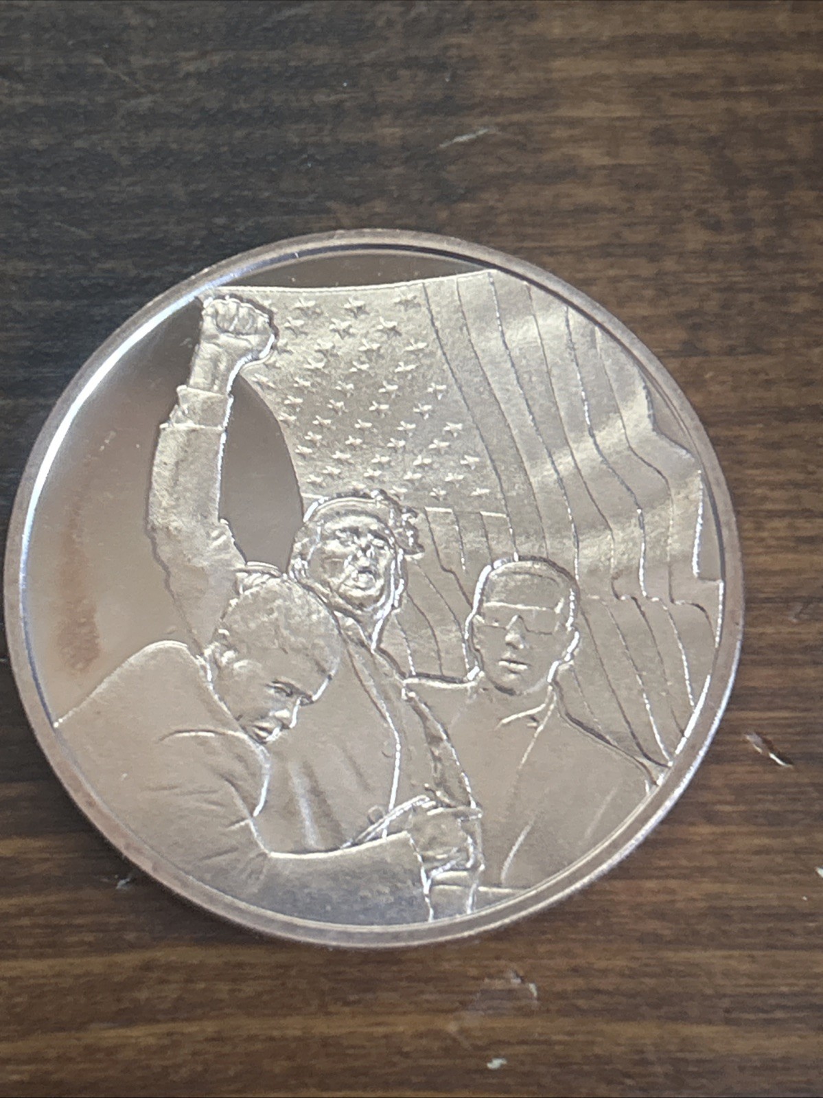 DONALD TRUMP  "Assassination Attempt"  1 oz. Copper Round  Coin FIGHT! FIGHT!