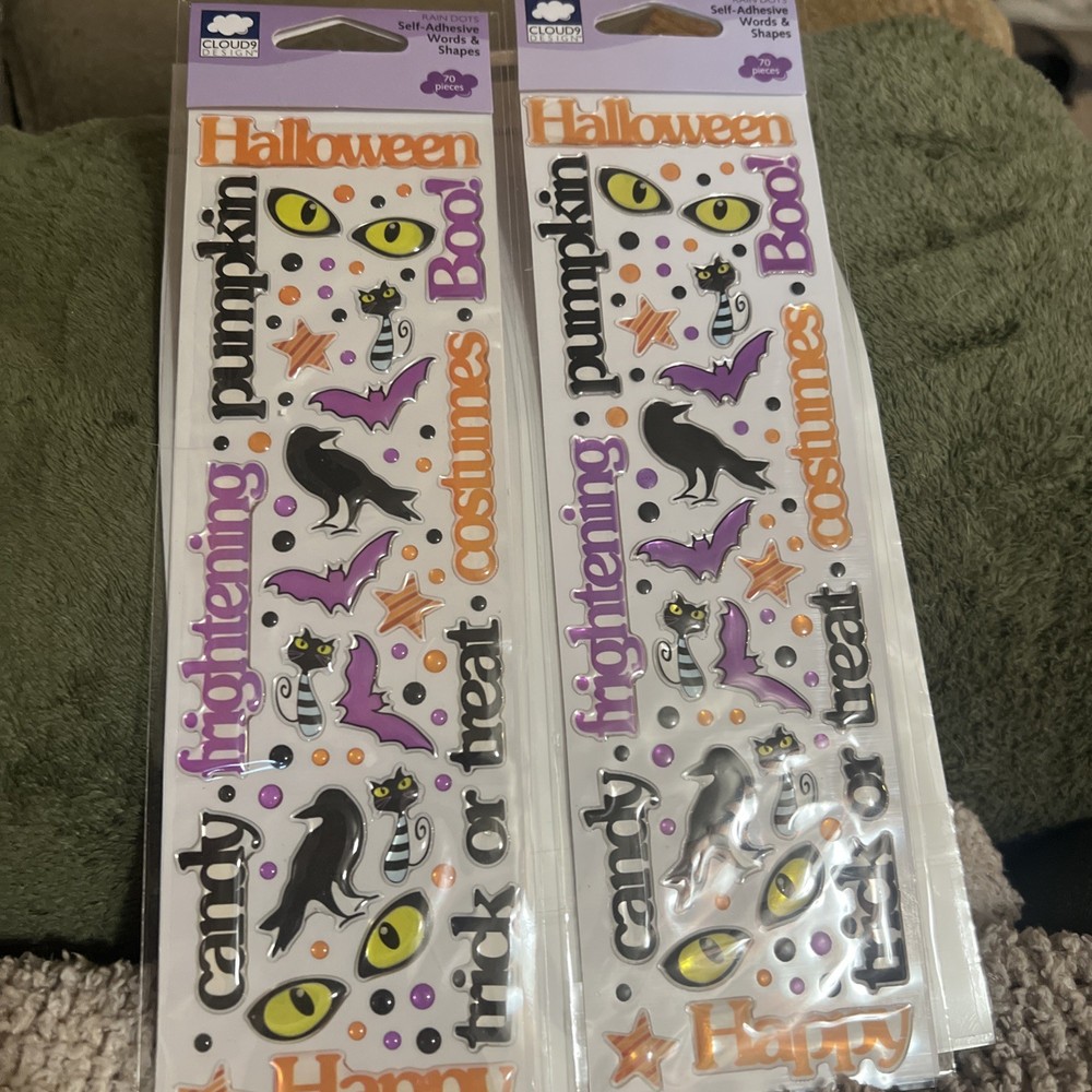 CLOUD 9 DESIGN HALLOWEEN ASSORTED EPOXY STICKERS 2 Total