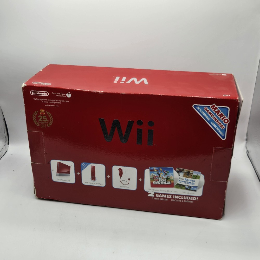 Nintendo Wii Box Only Red 25th Anniversary BOX ONLY (NO INSERTS)