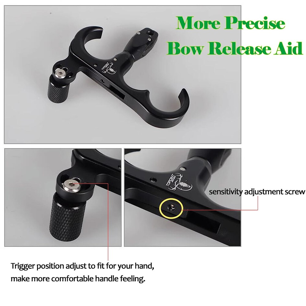 Archery Bow Release Aid 360° Rotating Head Thumb Release for Compound Bow Hun...