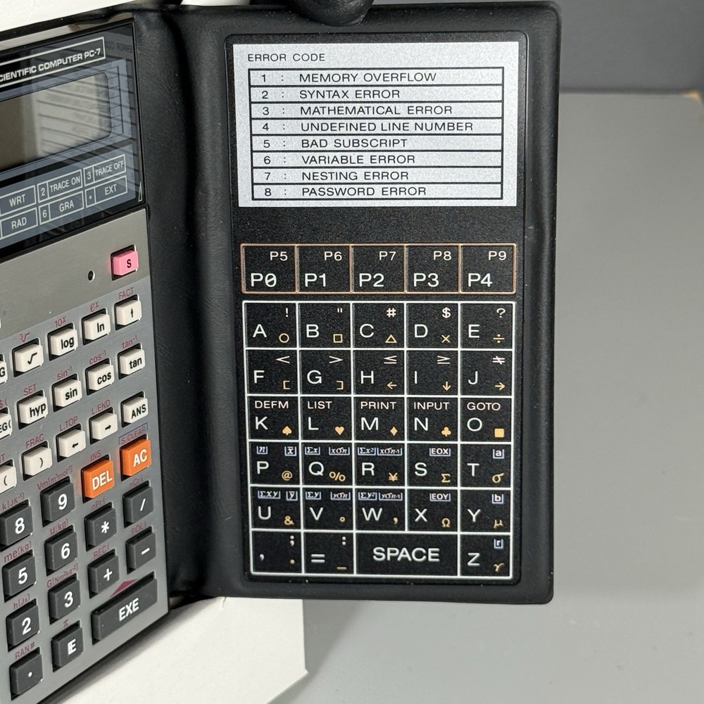 Tandy PC-7 Pocket Scientific Computer Programmable Vintage w Box Manual