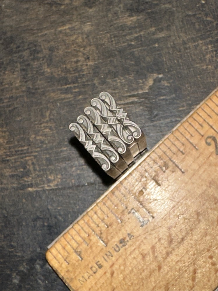 Print Blocks “ 5 Ornamental Borders “ Nice Lines,Thin Lead Blocks.