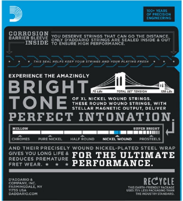 EXL130 D'Addario Guitar Strings 8-38 Electric Extra Super Light