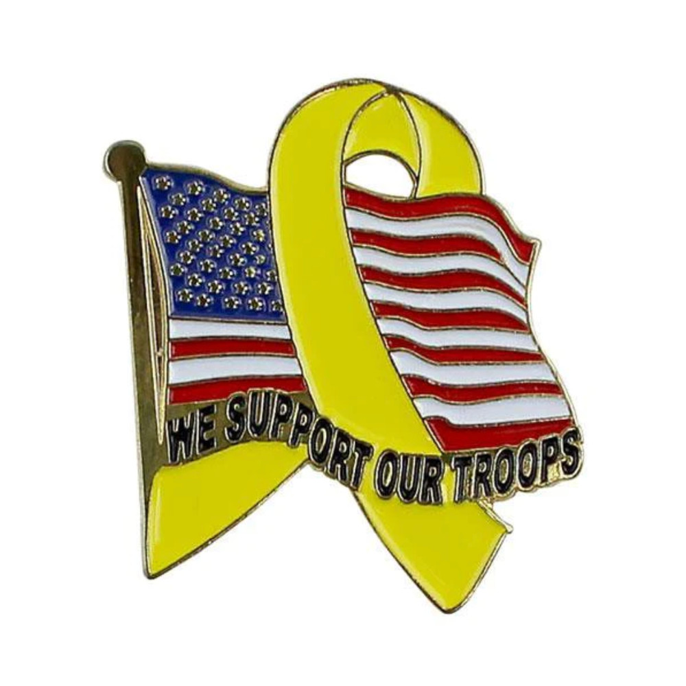 GENUINE U.S. LAPEL PIN: WE SUPPORT OUR TROOPS
