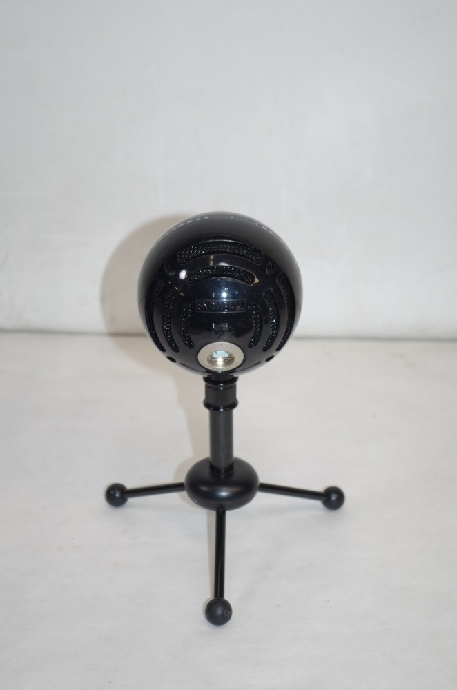 Blue Snowball Condenser Microphone with Stand Black