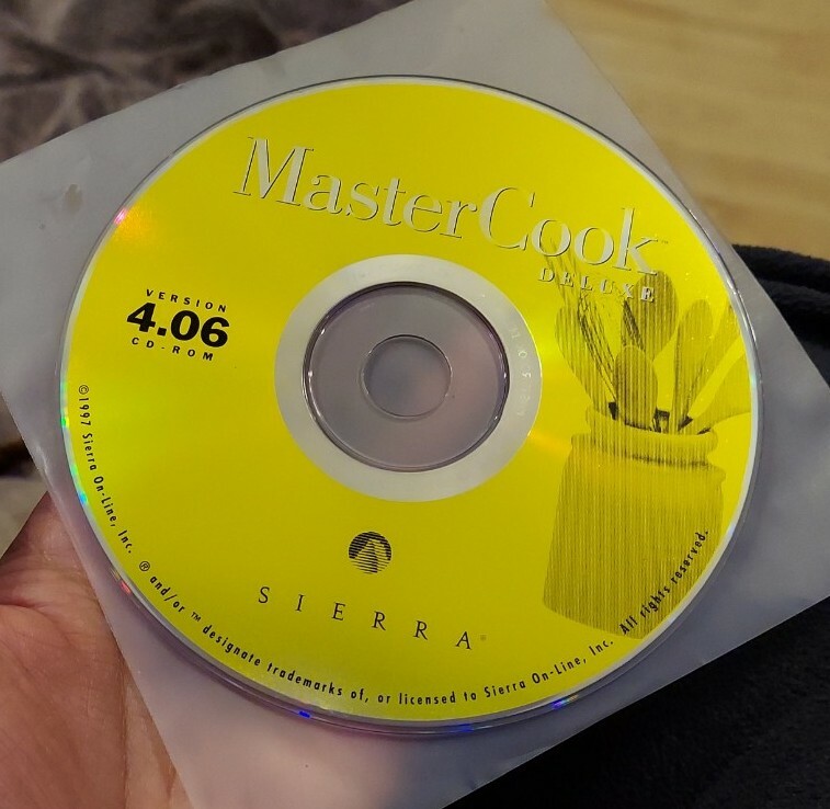 Master Cook Deluxe - Version 4.06 CD ROM - Sierra 1997