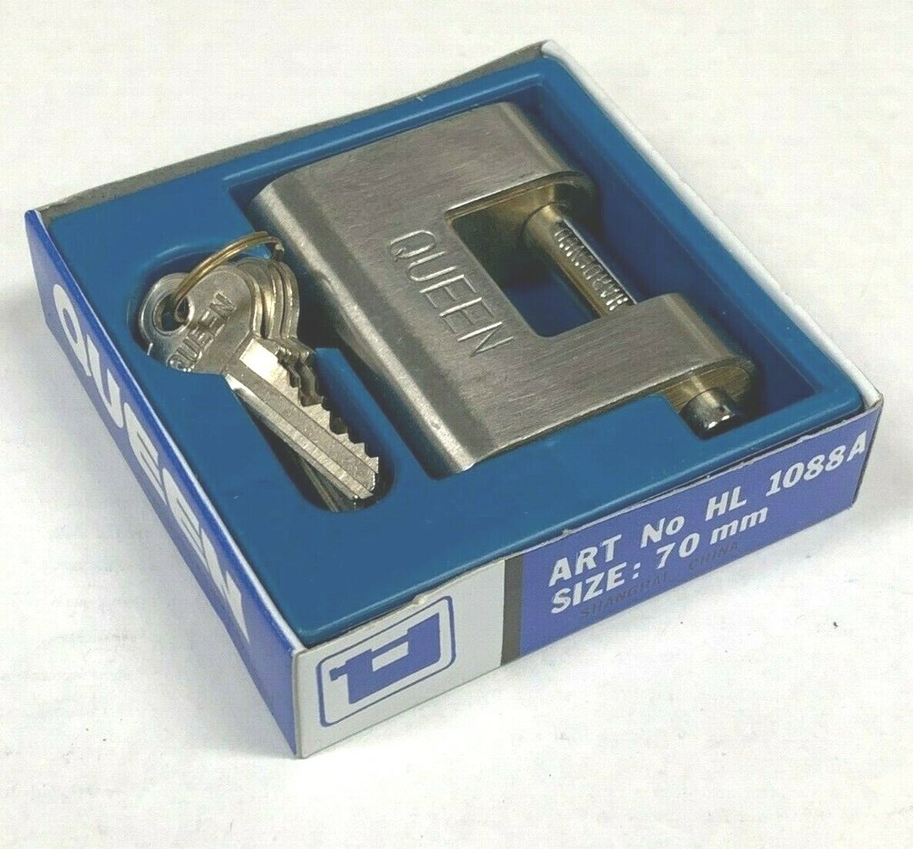 QUEEN 70 mm ( 2-3/4") MONOBLOCK PADLOCK - PROTECTED SHACKLE-KEYED DIFFER 1088A