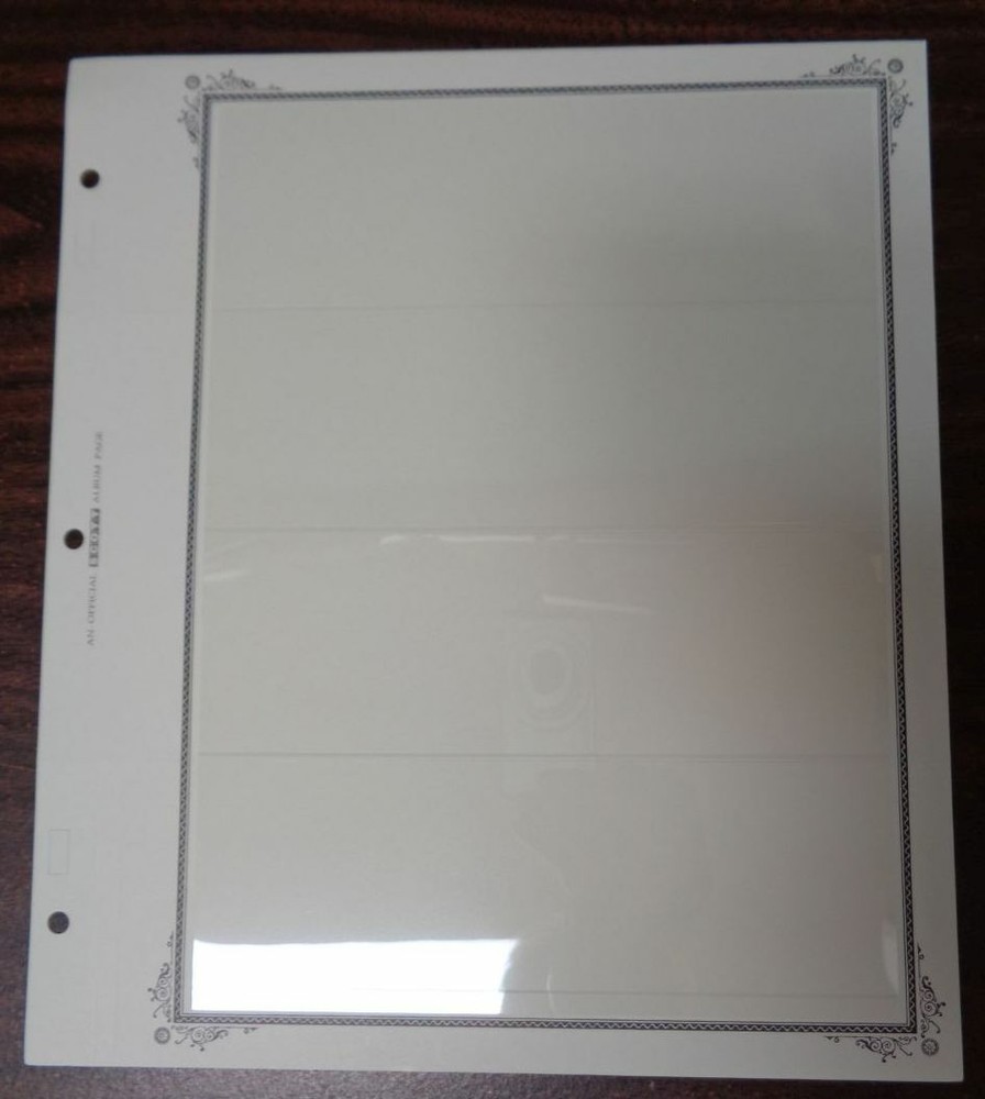 4 row pocket Scott Specialty Hingeless Stock pages Stocksheets Advantage X10 NEW