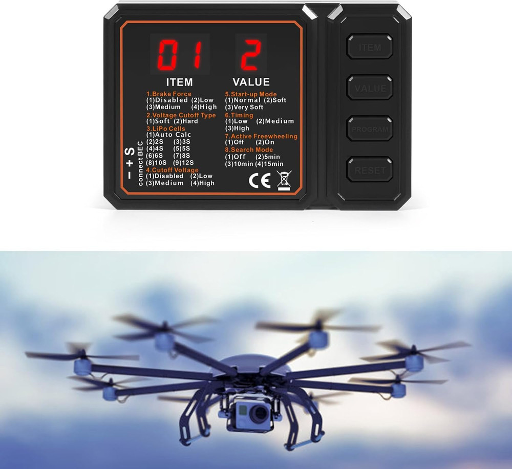 Portable Brushless Speed Controller Programming Card for Car and Helicopter Mode