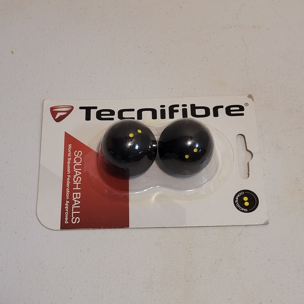 Tecnifibre Double Yellow Dot Squash Balls 2 Pack
