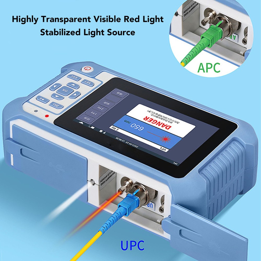 US Plug OTDR Tester Multifunctional Optical Time Domain Reflectometer Wit