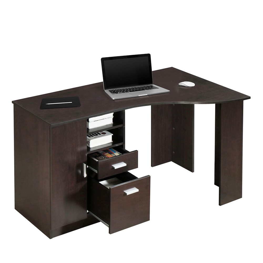 Techni Mobili Classic Office Storage Computer Desk, Espresso
