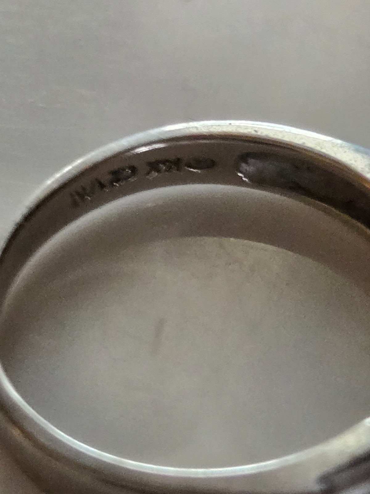 Beautiful 14K Karat Solid White Gold Ladies CZ Engagement Ring Set. Size 6.5