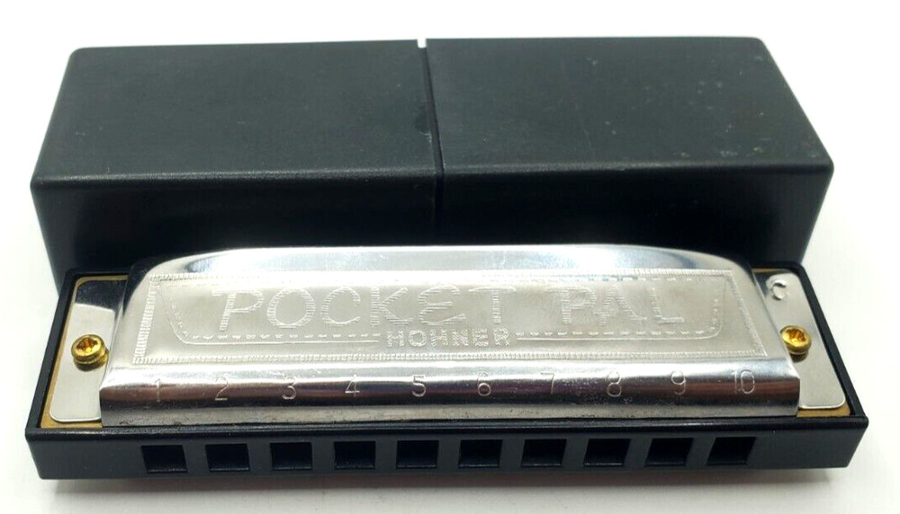 Hohner Pocket Pal Harmonica an Plastic Black Case Vintage