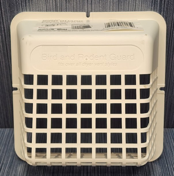 Lot of 6 x Deflecto Universal Bird Guard, White, Fits over any 3 or 4" vent hood