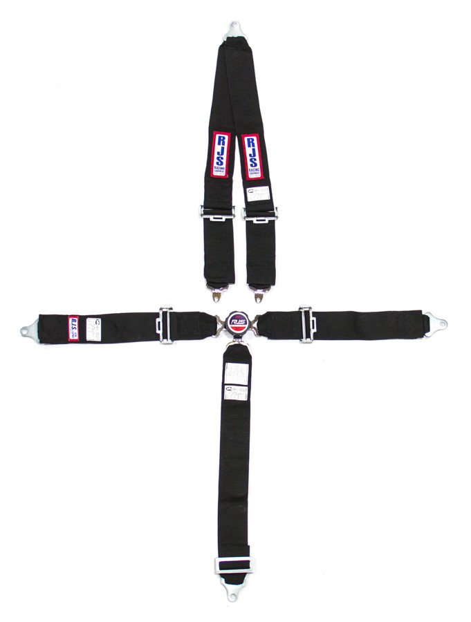 RJS 1030101 Camlock SFI 16.1 Pull Down Adjust Black 5 Point Harness
