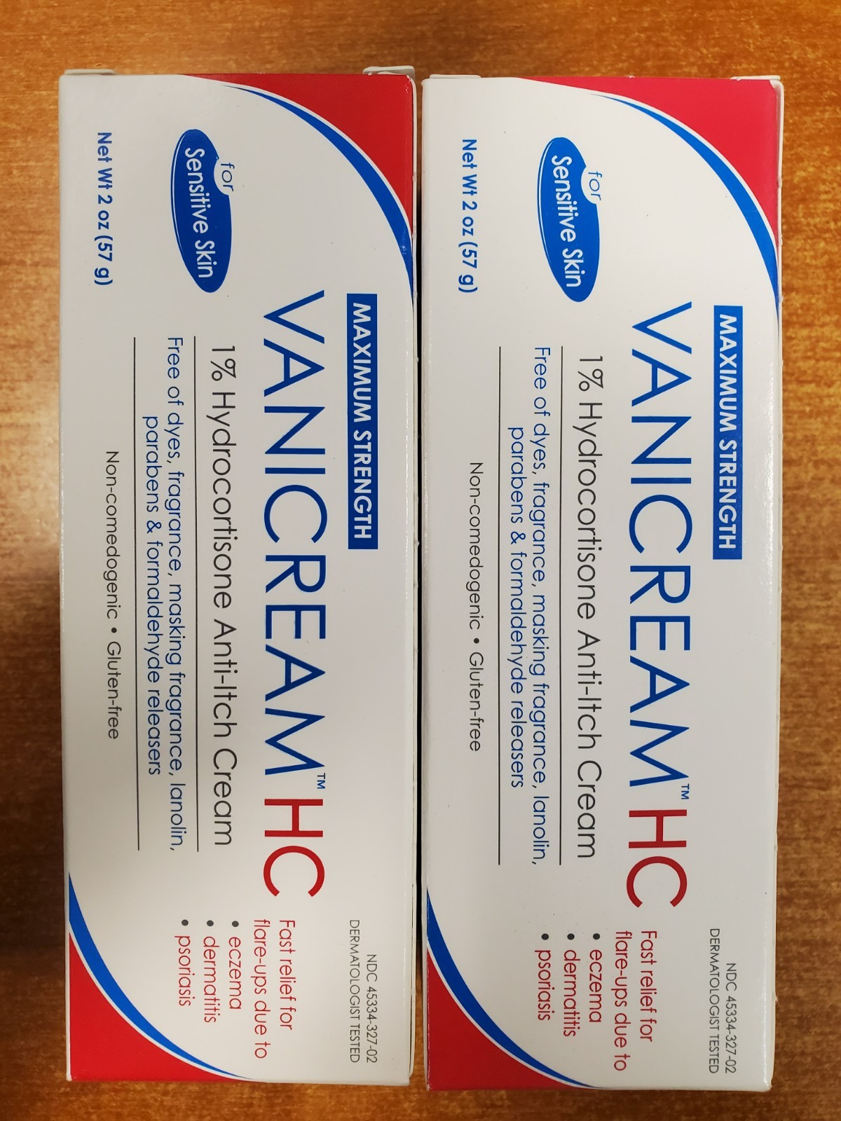 2 Pk: Vanicream HC 1 % Hydrocortisone Cream Sensitive Skin (Exp 4/30/26) 7028