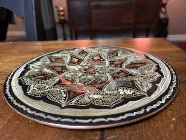 Vtg. Copper 7.50" Hanging Plate
