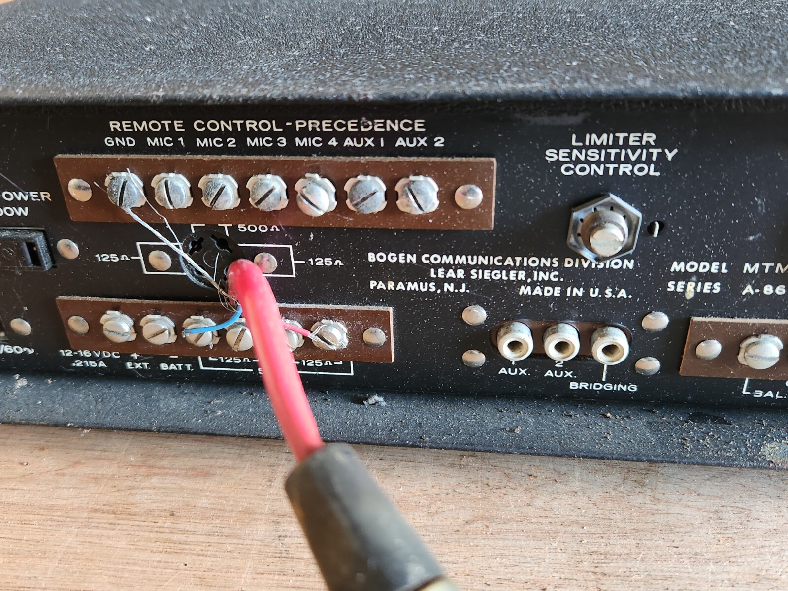 Bogen MTM Transistor Mixer Preamplifier Parts Repair A-86 Vintage USA Untested