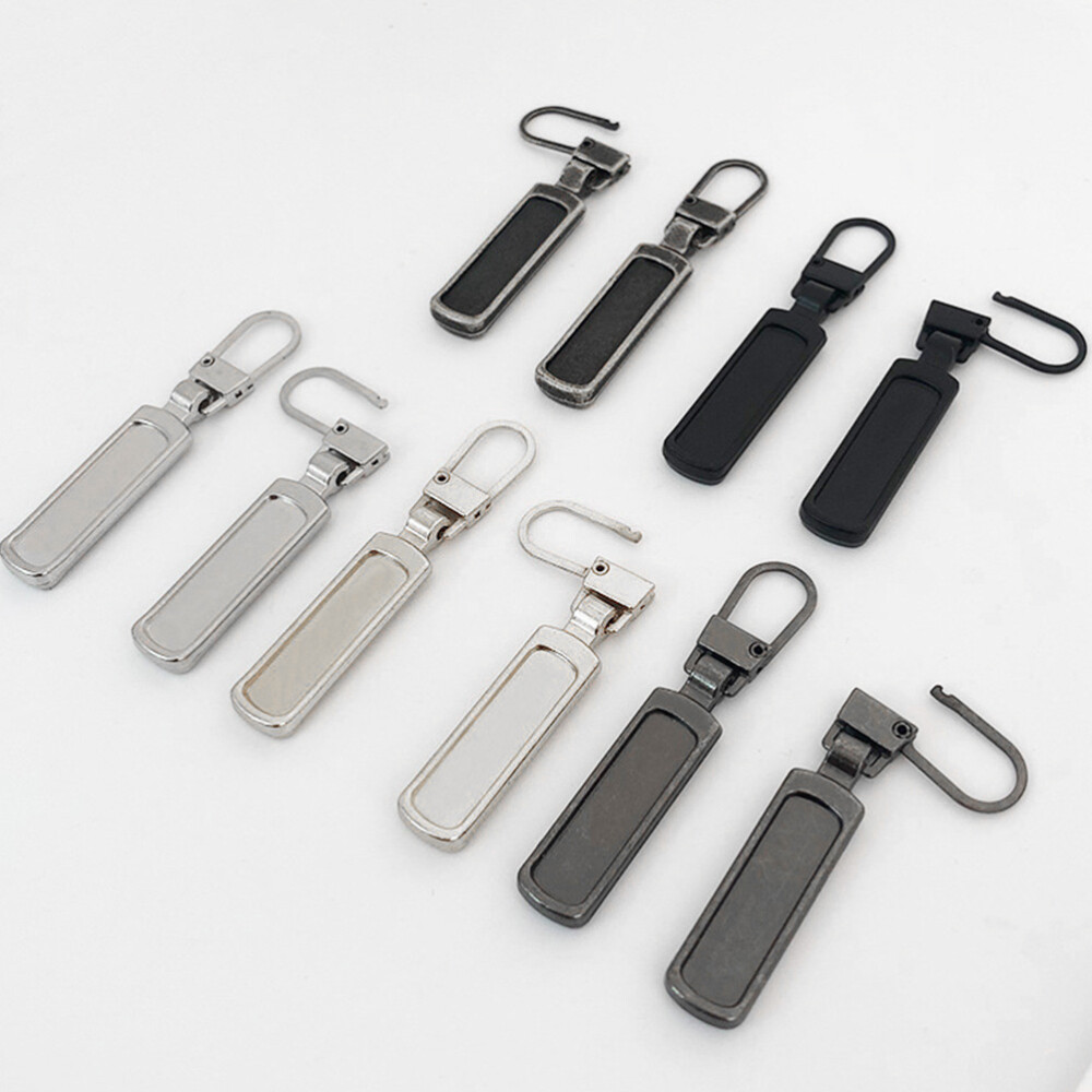 12PCS Convenient Zipper Slider Removable Sturdy Premium Black Zipper Puller