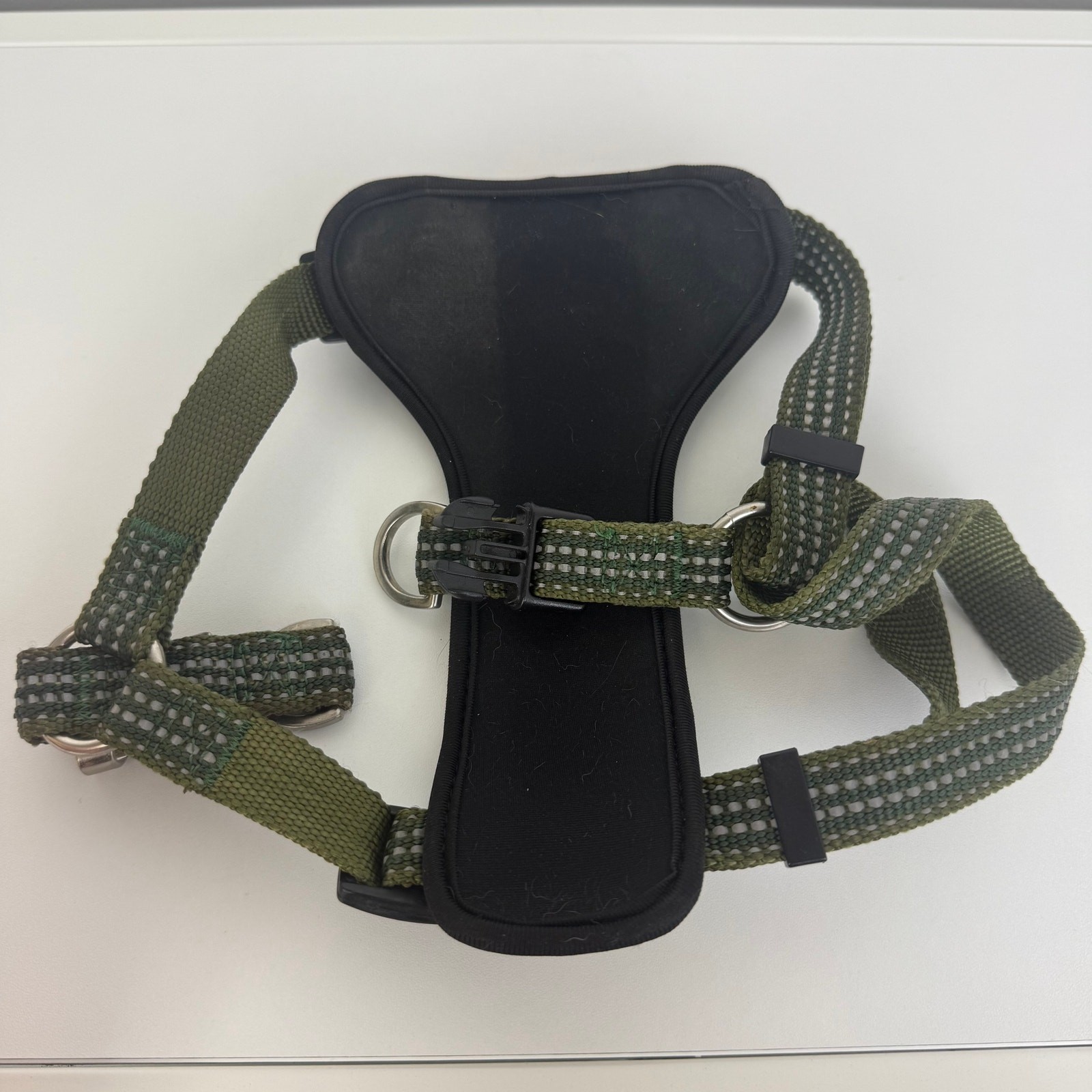 KONG Dog Pet Comfort Training Walking Reflective Padded Harness Olive Green