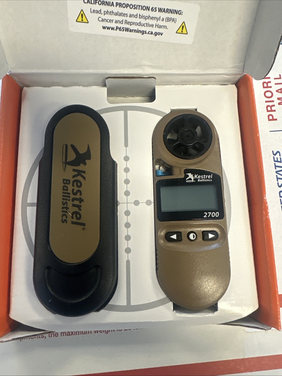 Kestrel 2700 Ballistic Weather Meter Tan LNIB Tested Working FREE SHIPPING !