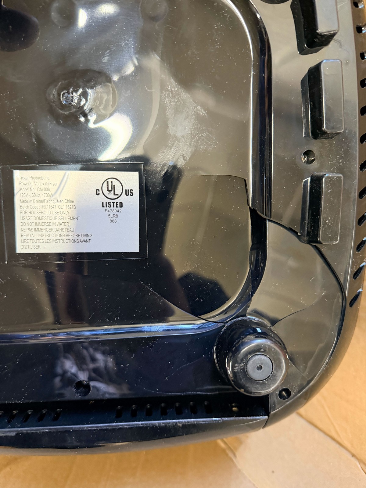 PowerXL Vortex Air Fryer Pro Plus 10 Quart Capacity, Black, 1700 Watts