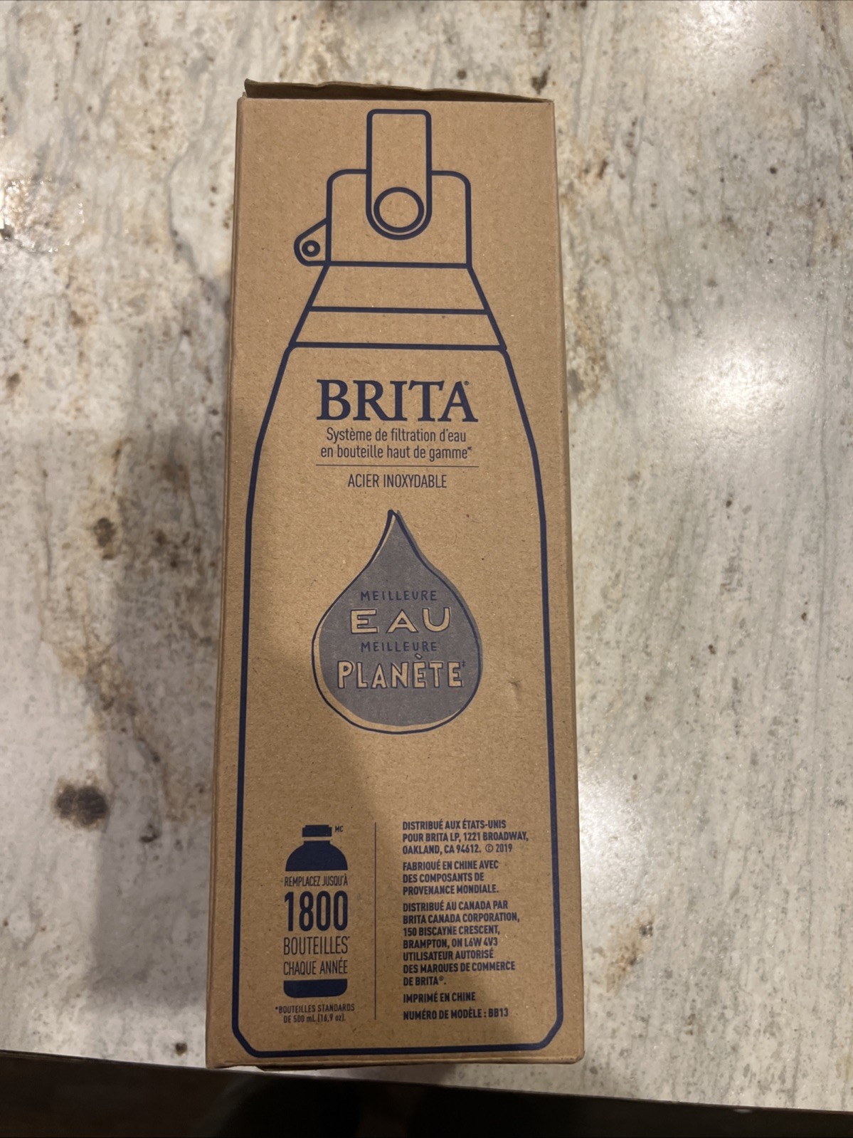 Brita Insulated Filtered Water Bottle with Straw, Reusable, Stainless Steel M